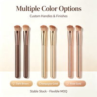Pinceau de maquillage professionnel en fibre synthétique unique, pour le visage, avec options de couleur, forme, taille, emballage, OEM, ODM
