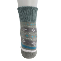Chaussettes d'hiver pour femmes, de bonne qualité, antidérapantes, en tricot épais, avec motif de logo personnalisé, pour un usage quotidien
