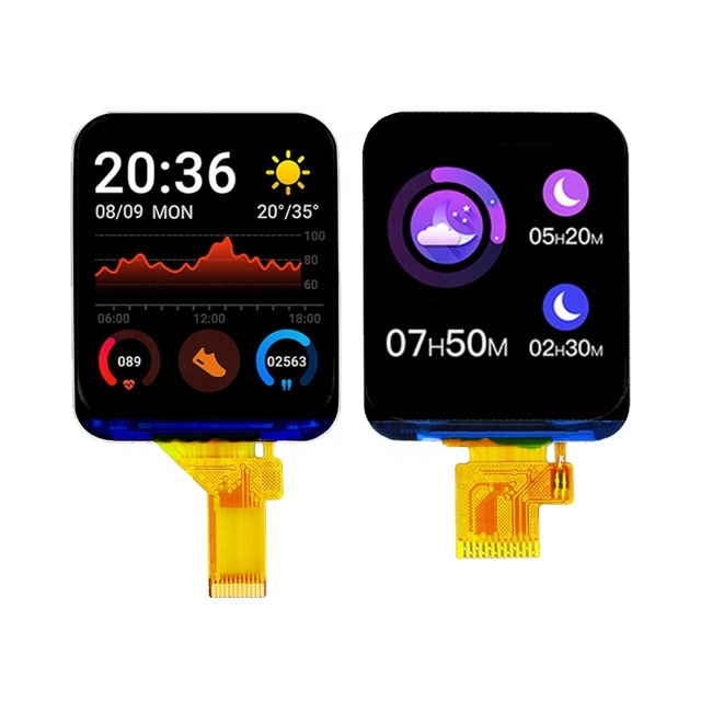 No MOQ 1.7" 240*280 Touch Screen Glass 12 pin 4 SPI 1.7 inch LCD Module CTP Panel TFT 1.69 LCD Display For Smart Watch