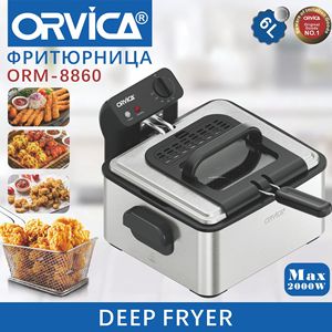 Freidora eléctrica ORVICA para uso doméstico, gran capacidad, ideal para freír filetes de pollo, papas fritas y aperitivos. - Product Image 4