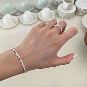 Twisted Braid 925 Sterling Silver <b>Ring</b> For Women <b>Open</b> Design Minimalist Everyday Wear - Product Image 5