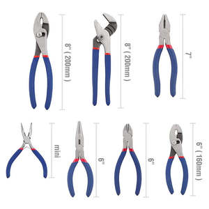 Juego de 7 Alicates de Acero Inoxidable con Articulación Ranurada, Alicates de Punta Larga, Alicates de Articulación Deslizante, Alicates de Electricista y Alicates Diagonales para Uso Industrial y Bricolaje - Product Image 3
