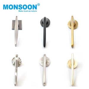 Manija de Puerta Moderna MONSOON de Acero Inoxidable y Aleación de Zinc, Diseño de Lujo, Estilo Americano, para Puertas Interiores de Madera de Apartamentos - Product Image 6