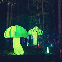Modèle de champignon géant coloré pour la décoration de scène Wonderland et publicité, ballon végétal gonflable pour la décoration de parc