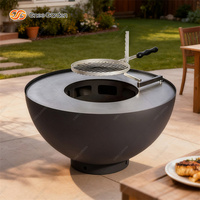 Barbecue extérieur moderne en acier Corten et acier galvanisé, écologique, best-seller