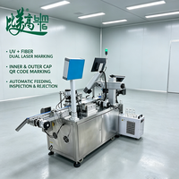 Machine de ligne de production intégrée automatique pour l'emballage, avec capuchon combiné aluminium-caoutchouc, codage laser double, contrôle visuel et traçabilité