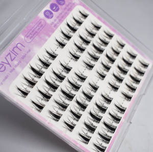 ריסים דמויי עלי סתיו, ריסים מלאכותיים 0.07 מ\\\"מ צברים ללא דבק 6 שורות בסיס חד אריזה ולוגו ניתנים להתאמה אישית - Product Image 6