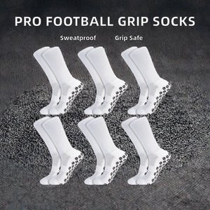 Red <b>Gripper</b> Sports <b>Socks</b> Breathable Sweat Absorbent Crew Athletic <b>Socks</b> Anti Odor for Basketball Soccer Yoga - Product Image 2