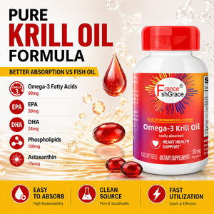 Formule personnalisée d'huile de krill 1000 mg en gélules molles - Acides gras oméga-3 avec astaxanthine pour soutenir la santé cardiaque et articulaire - Product Image 5