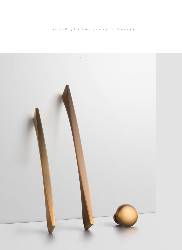 EADER Nordic modern simple light luxury cabinet handle yellow ancient copper aesthetic design drawer handle hardware