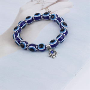 Pulseira Olho Turco Azul com Mão de Fátima <span class=keywords><strong>Hamsa</strong></span> e Olho Grego de Contas - Product Image 3