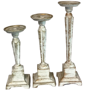 CANDLE STAND METAL BROWN UNIQUE DESIGN SET of 3 CANDLE HOLDER HOME <b>DECOR</b> <b>TABLE</b> TOP GARDEN USE CANDLE PILLAR - Product Image 3