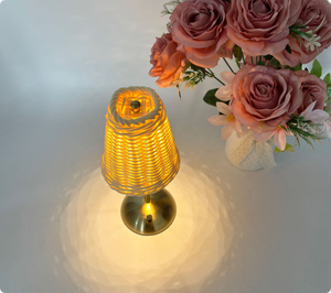 <span class=keywords><strong>Lampe</strong></span> de bureau LED sans fil en <span class=keywords><strong>rotin</strong></span> Boho USB rechargeable <span class=keywords><strong>Lampe</strong></span> de table <span class=keywords><strong>à</strong></span> intensité variable en <span class=keywords><strong>rotin</strong></span> tissé fait <span class=keywords><strong>à</strong></span> la main - Product Image 2