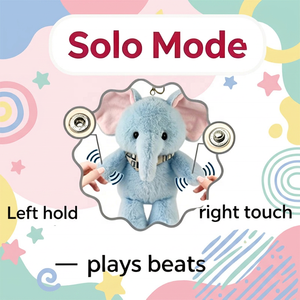 Juguete de Peluche de Elefante Interactivo EPT con Música Relajante y Ritmo de Piano, Animal de Peluche Sensorial Musical, Regalo para Bebés - Product Image 2