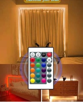 Kit de Bande LED RGB 5050 5V IP65 avec Boîtier Couleur, Contrôleur IR 24 Touches, Alimentation USB 5V