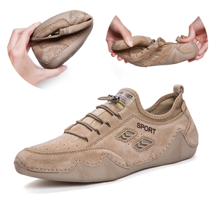 Mocassini da uomo scarpe da passeggio Gommino ballerine in pelle Air-top lacci Casual per il tempo libero fatto a mano leggero all'aperto - Product Image 3