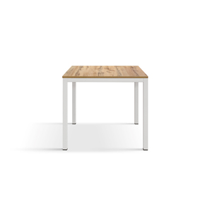 Tobia Fixed <b>Table</b> Rustic <b>Oak</b> Melamine <b>Top</b> Metal Base Indoor Dining <b>Table</b> - Product Image 1