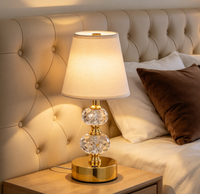 Lampe de bureau rechargeable de style nordique, lampe de chevet créative recouverte de tissu, lampe de table pour bar, restaurant et café, veilleuse, lampe cadeau