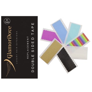GlamorDove Tape In Haar verlängerung werkzeuge Ersatz band laschen Rosa Farbe Wasserdichte doppelseitige Bänder für Haar verlängerungen - Product Image 3