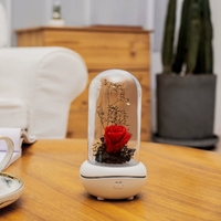 Lampe de parfum d'huile de parfum de diffuseur de parfum avec la lumière menée romantique de Rose immortelle décorative pour le diffuseur d'huile essentielle de maison