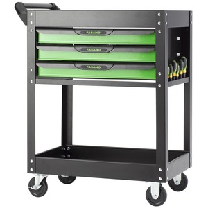 Fasano Tool Cart 3 <b>Drawer</b> Green Metal Rolling Storage Organizer for Garage <b>Workshop</b> - Product Image 1