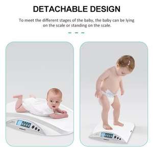 เครื่องชั่งเด็ก Medco 20 กก. เครื่องชั่งน้ำหนักดิจิตอลรูปทรงวงรี สีขาว กันลื่น ใช้พลังงานจากแบตเตอรี่ - Product Image 3