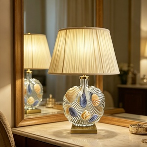 French-style Beige Hand Blown LED Bubble Glass Table Lamp Living Room Study Bedroom Simple Modern Fashion <b>Light</b> Luxury Cozy - Product Image 4