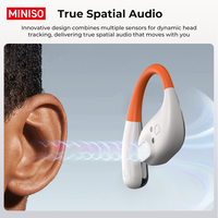 Miniso MS152 casque de sport sans fil BT5.4 caisson de basses monté sur l'oreille avec son HiFi écouteurs de traduction AI évolutifs