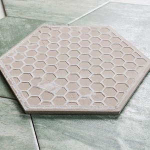 Piastrelle Esagonali Decorative in Porcellana Stampata Digitalmente 200*230mm, Stile Marocchino, Verde, per Pareti, Pavimenti e Rivestimenti Cucina - Product Image 4