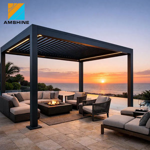 Pergola en aluminium robuste, toit à lames orientables électrique imperméable, couverture de patio pour jardin <span class=keywords><strong>et</strong></span> <span class=keywords><strong>terrasse</strong></span>, gazebo, pavillon - Product Image 6