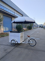 Tricycle de vente alimentaire : Hot-dogs, glaces, café – Vélo-chariot mobile avec armoire de service intégrée