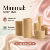 Emballage en tube de papier écologique personnalisé, résistant à l'huile, conteneur en carton biodégradable pour déodorant, baume à lèvres en stick