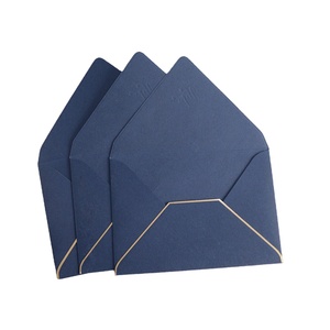Sobres Azul Oscuro con Borde Dorado para Invitaciones, Tarjetas de Felicitación y Eventos de Ceremonia de Cumpleaños - Product Image 1