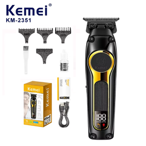 Tondeuse à cheveux sans fil professionnelle Kemei Km-2351, rechargeable par USB, moteur 5W, haute vitesse, rasoir électrique, tondeuse à barbe - Product Image 1