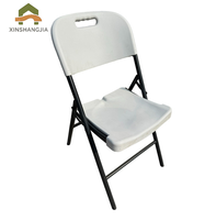 Chaise pliante en plastique HDPE résistant aux UV et aux intempéries, avec structure en acier, pour banquets, mariages, événements, camping, jardin, lieux de réception