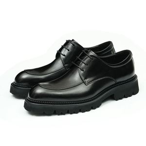 2026 Cowhide <b>Boots</b> Autumn and Winter Vintage British Men's Leather Thick Soled <b>Boots</b> Buckle High Top Workwear Leather Shoes - Product Image 2