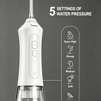 Hydropulseur Portable F6 pour une Haleine Fraîche et l'Élimination de la Plaque Dentaire, Puissant Irrigateur Buccal à 5 Modes Équipé de 5 Embouts de Jet OEM