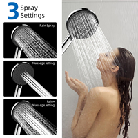 Colonne de douche murale effet pluie, douchette carrée à 3 fonctions, douchette à main, kit de douche complet avec bec de baignoire