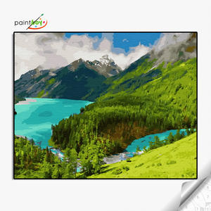 Pintura de Paisaje Tranquilo, Decoración del Hogar, Lienzo, Pintura <span class=keywords><strong>por</strong></span> Números - Product Image 1