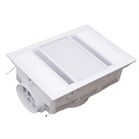 Prix d'usine – Chauffe-salle de bain moderne en plastique à fixation au plafond avec ventilateur d'extraction, lumière et fonction de ventilation, chauffage PTC