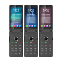 Prix d'usine pas cher 4 Go + 64 Go ou 6 Go + 128 Go de stockage 4G Android Smart Flip téléphone casher avec écran HD de 4.1 pouces