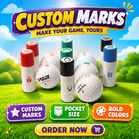Marqueur de balle de golf personnalisé OEM ODM à faible MOQ, tampon de balle de golf à séchage rapide, en plastique durable, idéal comme cadeau
