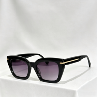 Lunettes de soleil carrées épaisses rétro unisexes, style vintage, dorées, anti-reflet, protection UV400, OEM ODM