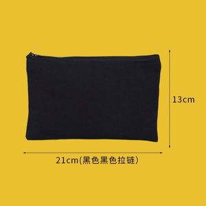 Custom Printed Logo Canvas Pouch <b>Personalised</b> Zipper <b>Top</b> Cotton Fabric Canvas Pouch Bag for Cosmetic Packaging - Product Image 6