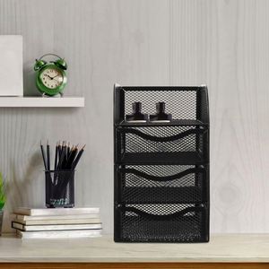 <b>Top</b> Quality Mesh 3 Tier Small Drawer Chest Desk Tidy Organiser Desktop Office Supply Holder Stationery Organiser - Product Image 3