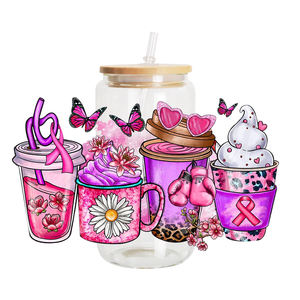 Transfert étanche Uv Autocollant Étiquette <span class=keywords><strong>Cancer</strong></span> Du <span class=keywords><strong>Sein</strong></span> pour Tasses Wraps Emballage Uv Dtf Imprimer - Product Image 3