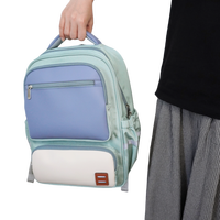 OEM/ODM sortie d'usine filles fermeture éclair étanche protection de la colonne vertébrale menthe vert Oxford école sac à dos étudiant plusieurs poches
