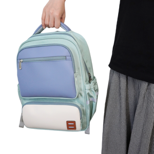 OEM/ODM sortie d'usine filles fermeture éclair étanche protection de la colonne vertébrale menthe vert Oxford école <span class=keywords><strong>sac</strong></span> <span class=keywords><strong>à</strong></span> <span class=keywords><strong>dos</strong></span> étudiant plusieurs poches - Product Image 5