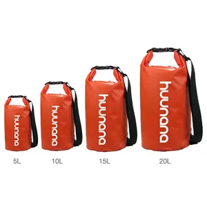 Outdoor Motorcycle Dry Bag 2L 5L 10L 15L 20L 25L 30L Floating 500D PVC Orange Waterproof Backpack Dry Bag