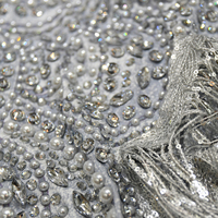 Rok Bodysuit Berhiaskan Mutiara Kristal Rhinestone untuk Wanita - Pakaian Panggung Mewah dengan Rumbai